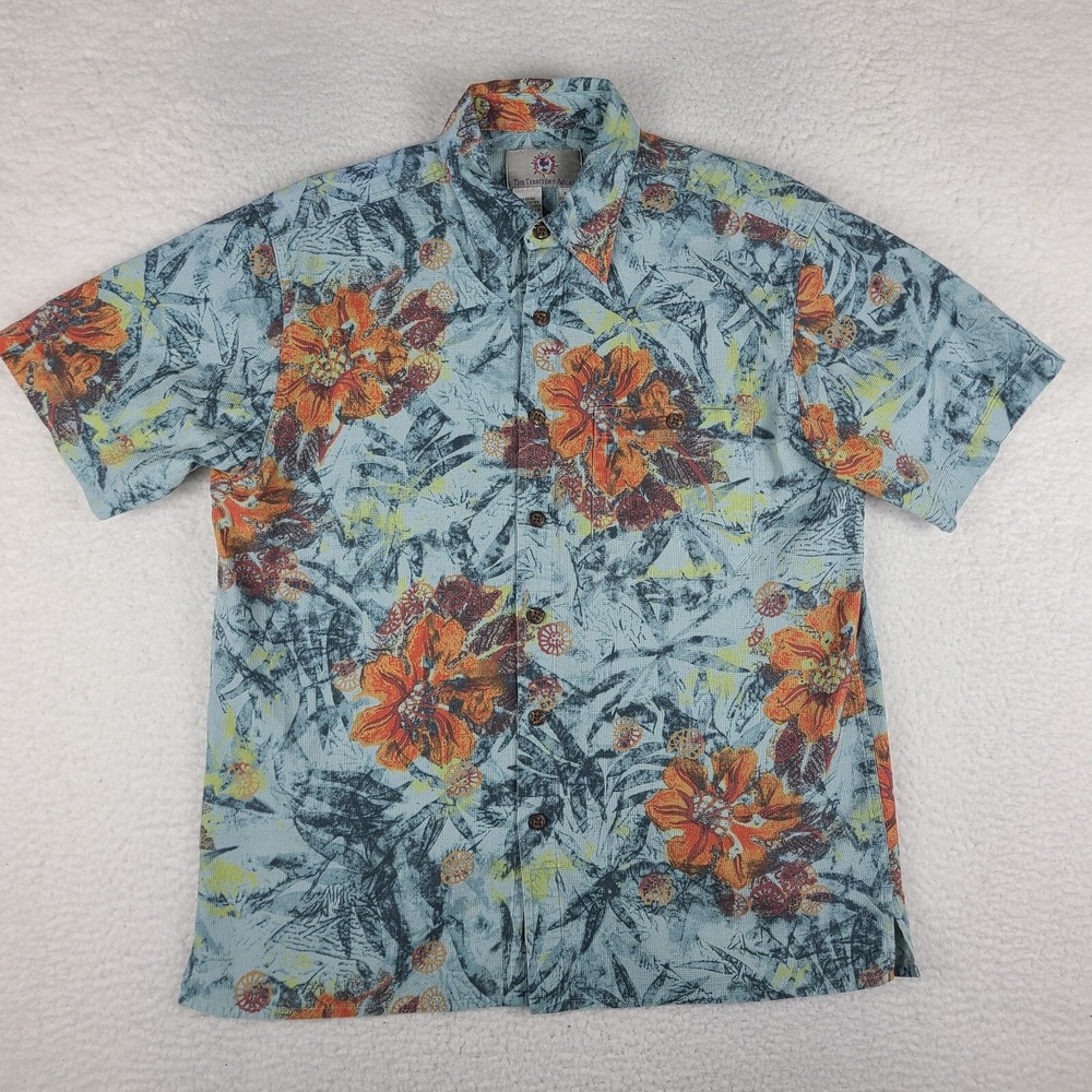 The‎ Territory Ahead Dress Shirt Mens Medium Floral Fall Hawaiian Button Up EC
